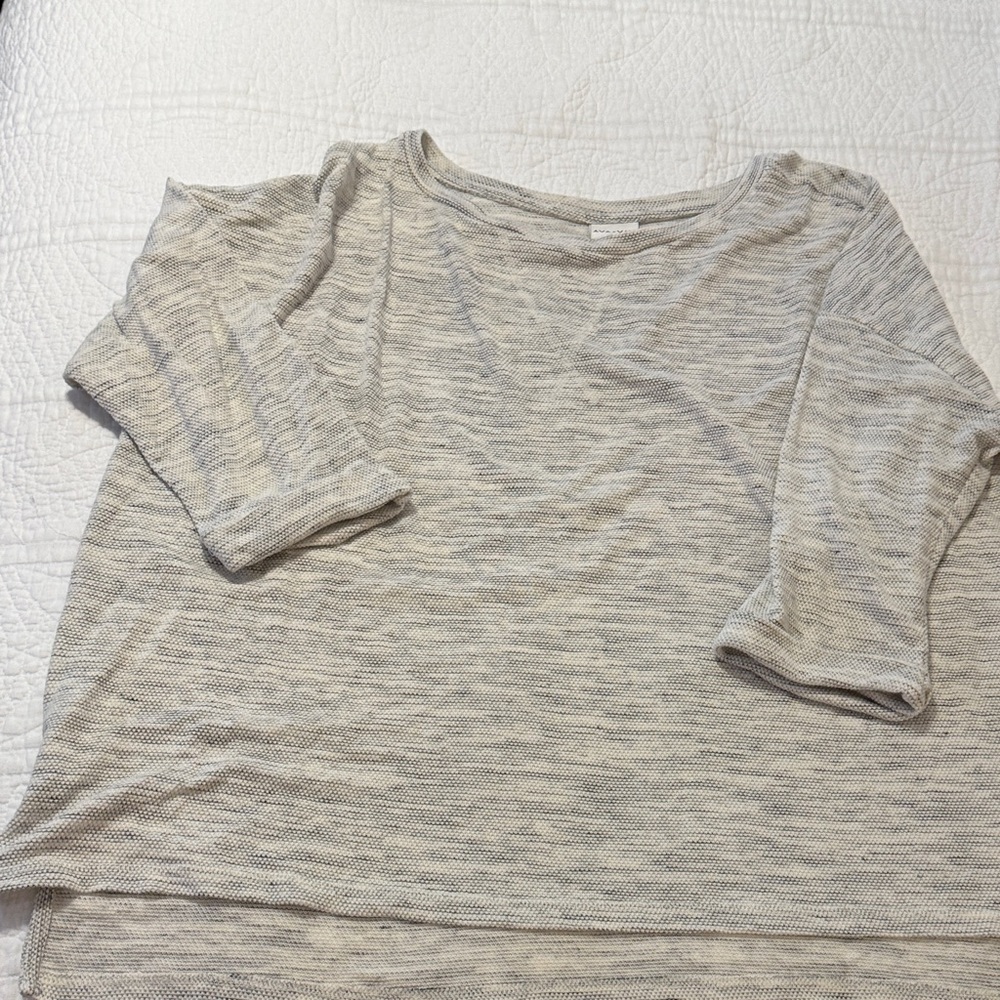 Ava & Viv Cream Textured Knit Top